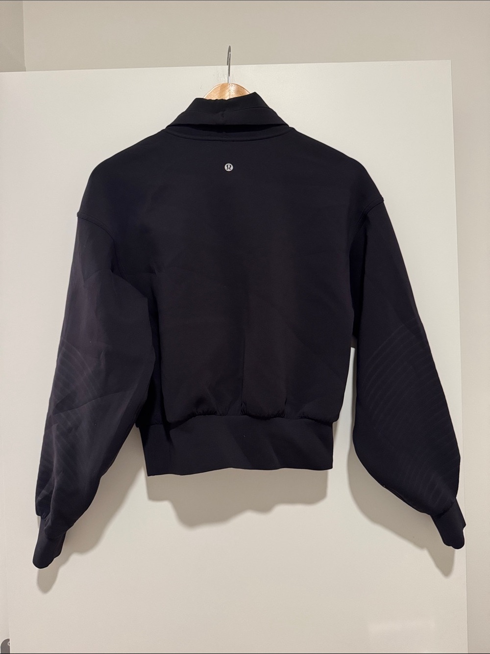 Lululemon Black Cropped Athletic Mock Neck Sweater